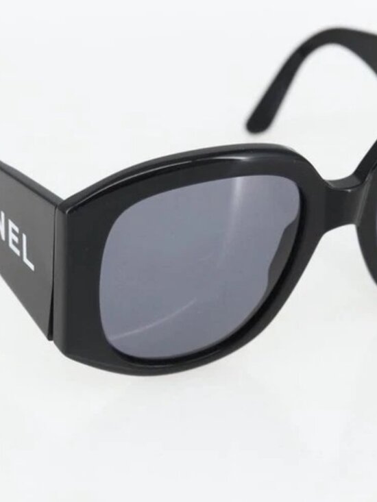 CHANEL Sunglasses plastic Black CC Auth 169816V main image 10